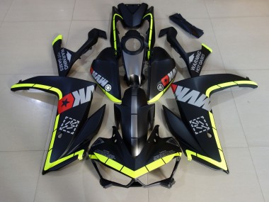 2015-2018 Noir Mat & Jaune R3 Carénage Moto