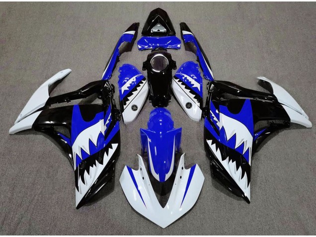 2015-2018 Requin Blanc & Bleu R3 Carénage Moto 2015-2018 Requin Blanc & Bleu R3 Carénage Moto