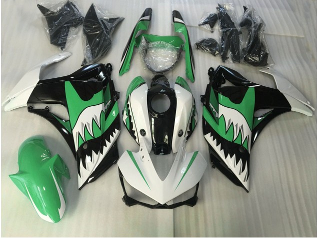 2015-2018 Requin Vert & Blanc R3 Carénage Moto 2015-2018 Requin Vert & Blanc R3 Carénage Moto