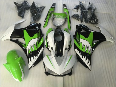 2015-2018 Requin Vert Lime & Blanc R3 Carénage Moto