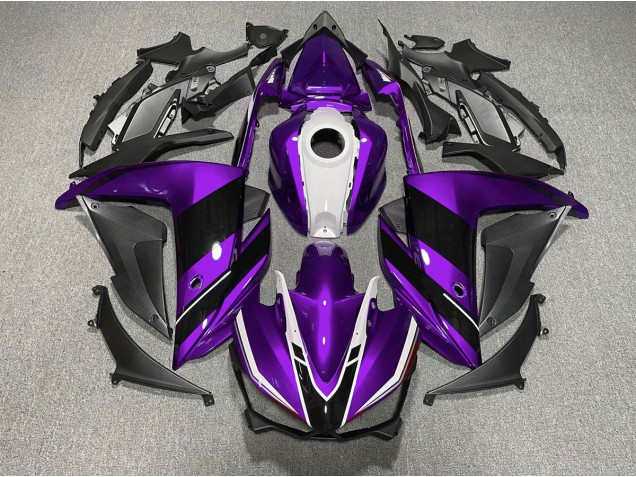 2015-2018 Violet Noir & Blanc R3 Carénage Moto 2015-2018 Violet Noir & Blanc R3 Carénage Moto