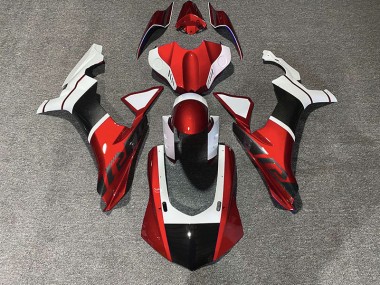 2015-2019 Accents Rouges & Fibre De Carbone R1 Carénage Moto
