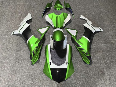 2015-2019 Accents Verts & Fibre De Carbone R1 Carénage Moto