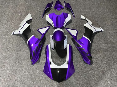 2015-2019 Accents Violets & Fibre De Carbone R1 Carénage Moto