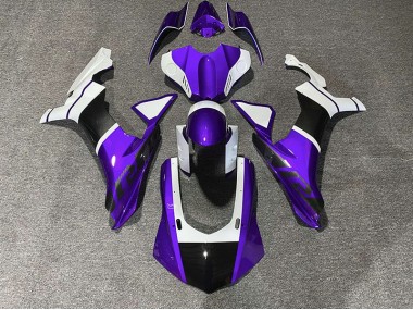 2015-2019 Accents Violets & Fibre De Carbone R1 Carénage Moto