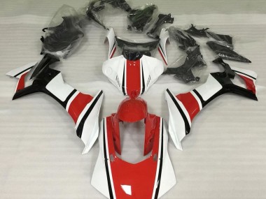 2015-2019 Blanc Brillant Rouge & Noir R1 Carénage Moto