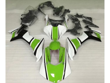 2015-2019 Blanc Brillant Vert & Noir R1 Carénage Moto