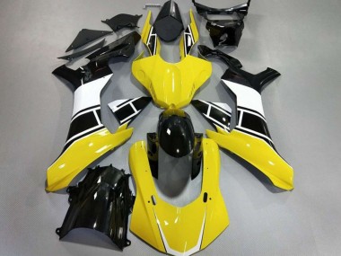 2015-2019 Jaune Brillant Blanc & Noir R1 Carénage Moto