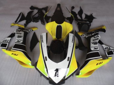 2015-2019 Jaune Brillant & Blanc R1 Carénage Moto