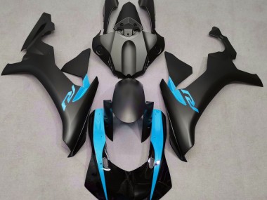 2015-2019 Noir Mat & Bleu Clair R1 Carénage Moto
