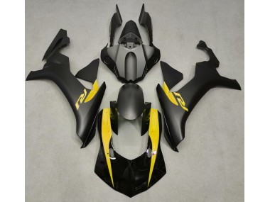 2015-2019 Noir Mat & Jaune R1 Carénage Moto