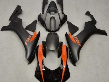 2015-2019 Noir Mat & Orange R1 Carénage Moto