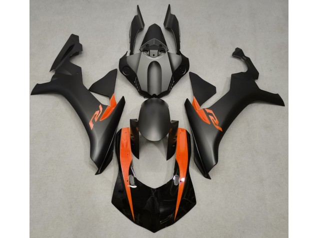 2015-2019 Noir Mat & Orange R1 Carénage Moto 2015-2019 Noir Mat & Orange R1 Carénage Moto