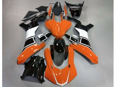 2015-2019 Orange Brillant Blanc & Noir R1 Carénage Moto