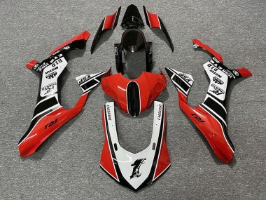 2015-2019 Rouge Brillant & Blanc R1 Carénage Moto