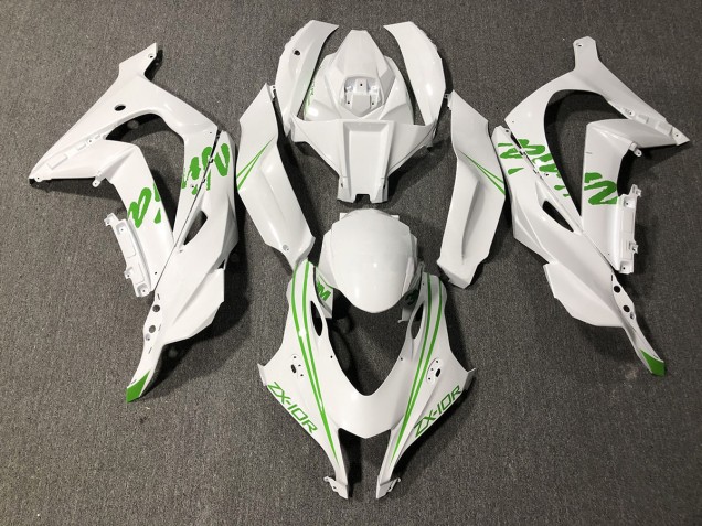 2016-2019 Kawi Blanc Vert Perle ZX10R Carénage Moto 2016-2019 Kawi Blanc Vert Perle ZX10R Carénage Moto