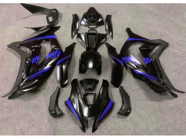 2016-2019 Noir Satiné & Bleu ZX10R Carénage Moto 2016-2019 Noir Satiné & Bleu ZX10R Carénage Moto