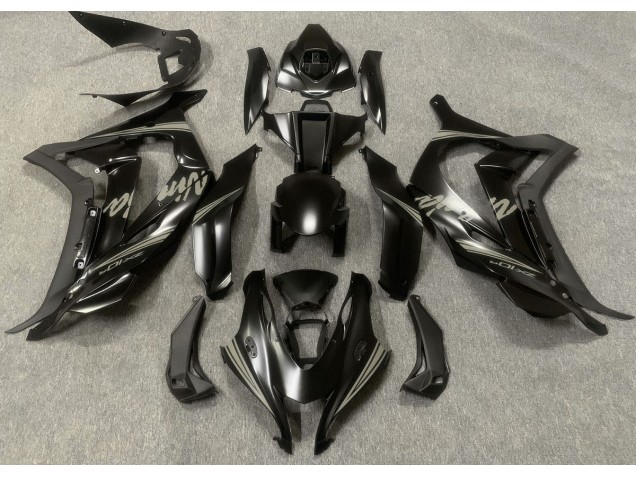 2016-2019 Noir Satiné & Gris ZX10R Carénage Moto 2016-2019 Noir Satiné & Gris ZX10R Carénage Moto