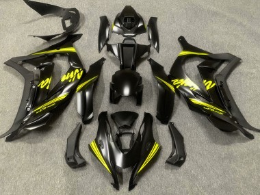 2016-2019 Noir Satiné & Jaune ZX10R Carénage Moto