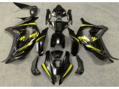 2016-2019 Noir Satiné & Jaune ZX10R Carénage Moto