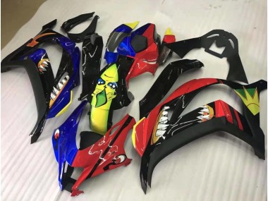2016-2019 Partager Rouge & Bleu ZX10R Carénage Moto