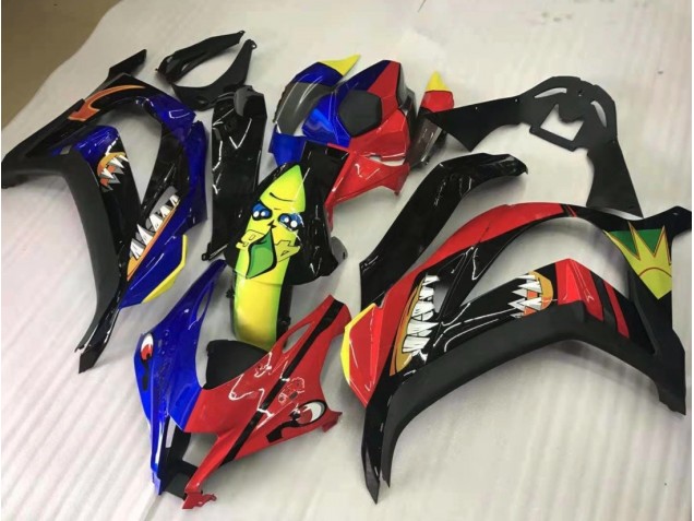 2016-2019 Partager Rouge & Bleu ZX10R Carénage Moto 2016-2019 Partager Rouge & Bleu ZX10R Carénage Moto