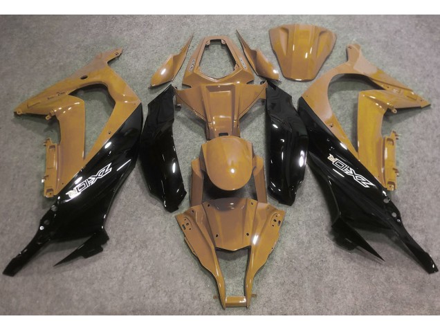 2016-2019 Tan Du Désert & Noir ZX10R Carénage Moto 2016-2019 Tan Du Désert & Noir ZX10R Carénage Moto