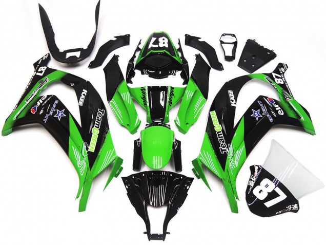 2016-2019 Vert & Noir ZX10R Carénage Moto 2016-2019 Vert & Noir ZX10R Carénage Moto