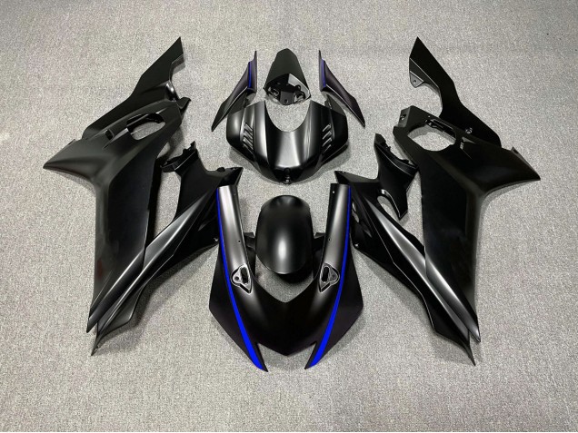 2017-2021 Accents De Noir Mat & De Bleu R6 Carénage Moto 2017-2021 Accents De Noir Mat & De Bleu R6 Carénage Moto