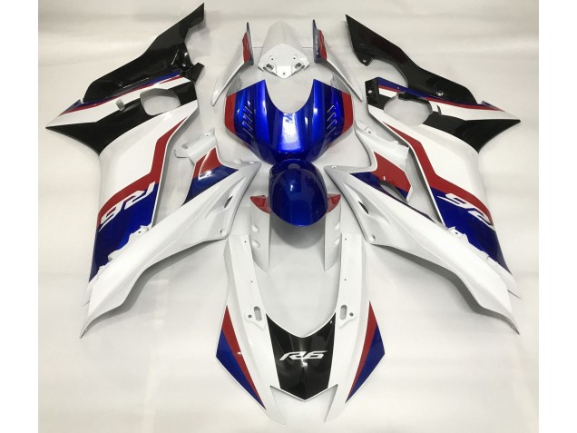 2017-2021 Blanc Brillant & Bleu Profond R6 Carénage Moto 2017-2021 Blanc Brillant & Bleu Profond R6 Carénage Moto