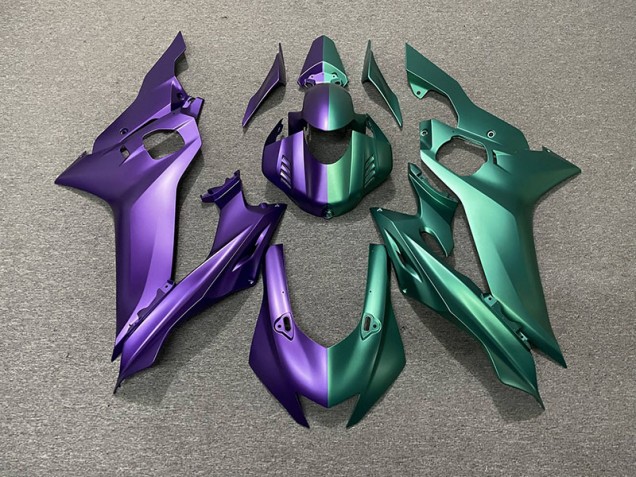 2017-2021 Split Violet & Vert R6 Carénage Moto 2017-2021 Split Violet & Vert R6 Carénage Moto
