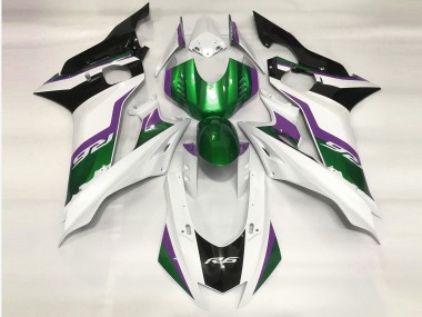 2017-2021 Vert & Blanc Brillant R6 Carénage Moto