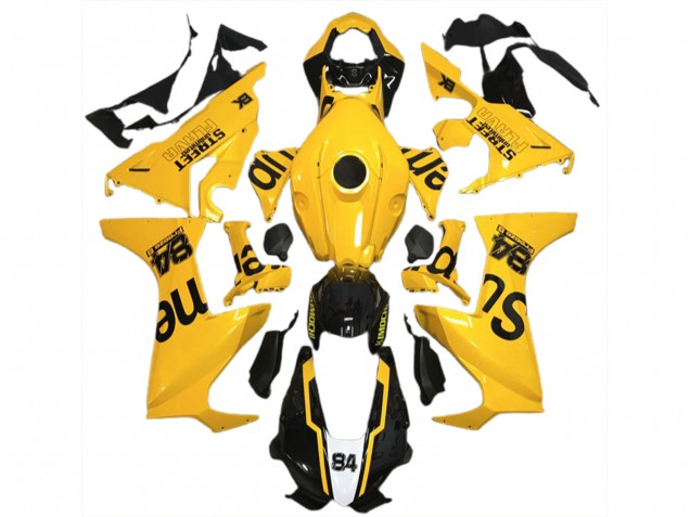 2017-2023 Flava De La Rue Jaune CBR1000RR Carénage Moto 2017-2023 Flava De La Rue Jaune CBR1000RR Carénage Moto