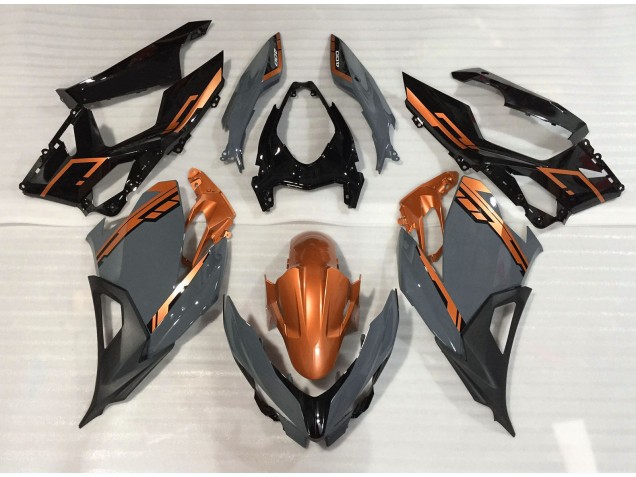 2018-2023 Nardo Gris & Orange Ninja 400 Carénage Moto 2018-2023 Nardo Gris & Orange Ninja 400 Carénage Moto