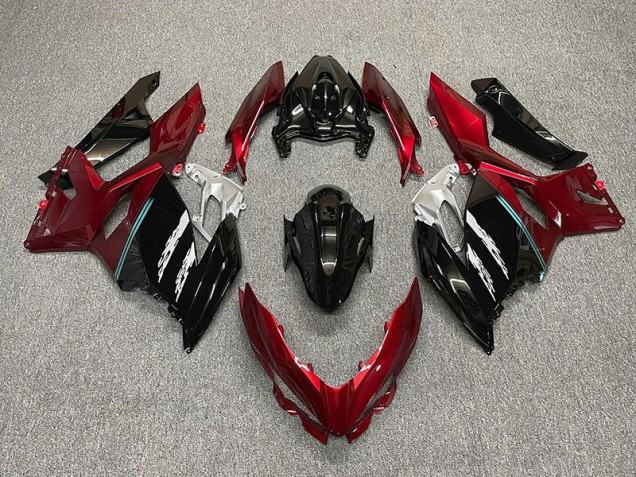 2018-2023 Rouge & Noir Ninja 400 Carénage Moto 2018-2023 Rouge & Noir Ninja 400 Carénage Moto