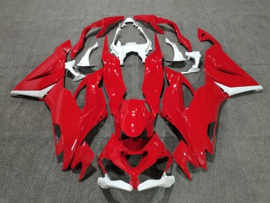 2019-2023 Rouge Avec Du Blanc ZX6R Carénage Moto