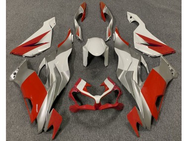 2019-2023 Rouge Blanc & Argent ZX6R Carénage Moto