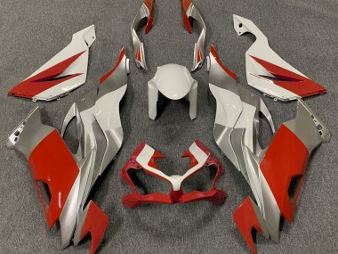 2019-2023 Rouge Blanc & Argent ZX6R Carénage Moto