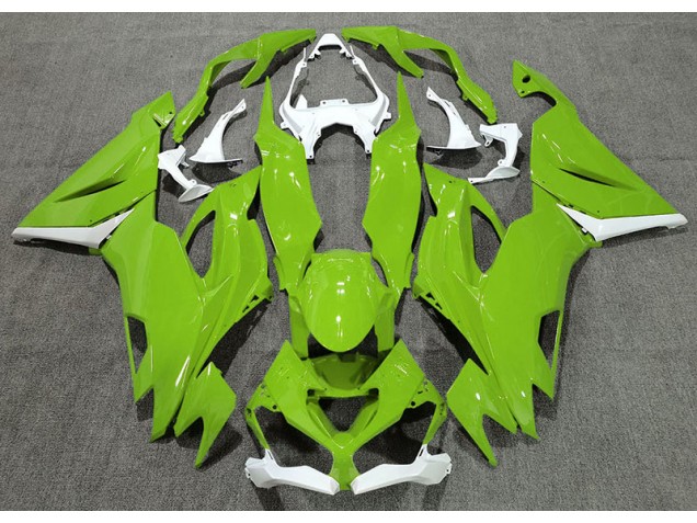 2019-2023 Vert Brillant & Blanc ZX6R Carénage Moto 2019-2023 Vert Brillant & Blanc ZX6R Carénage Moto